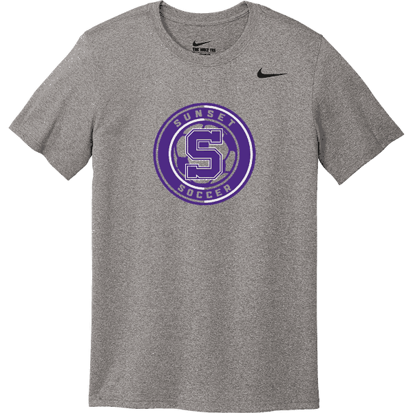 Nike Team Legend tee in grey with the Sunset Soccer crest
