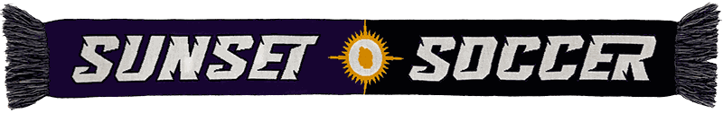 Sunset Soccer supporter scarf